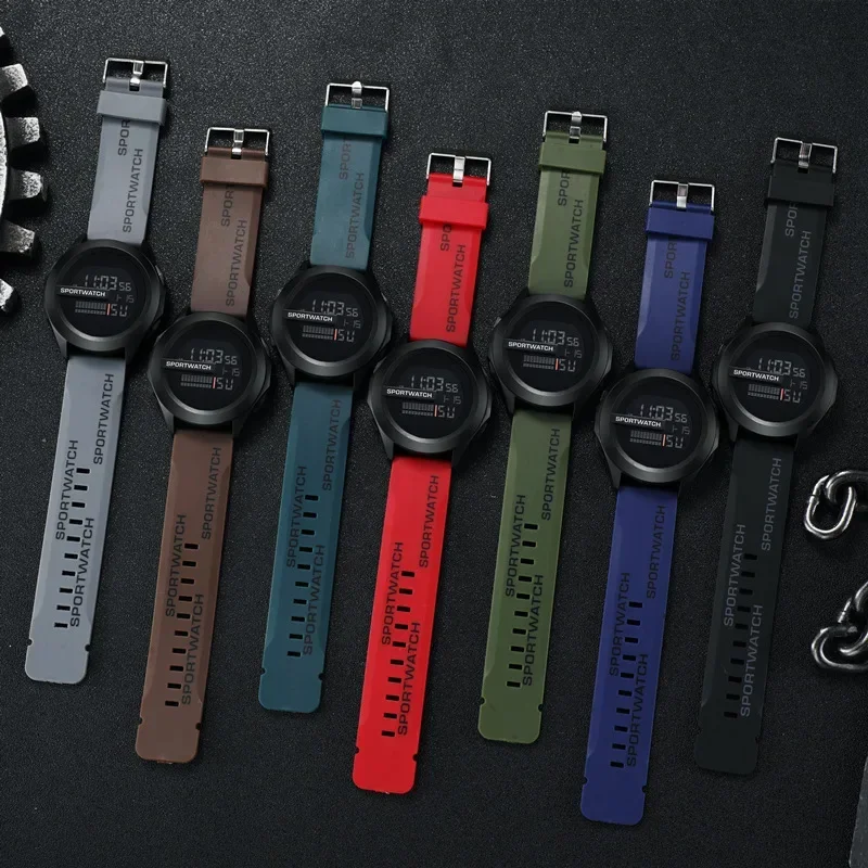 男性用多機能電子スポーツウォッチ,LED腕時計,デジタル時計,ラバー,フィットネス,アスリート,養蜂,トップブランド