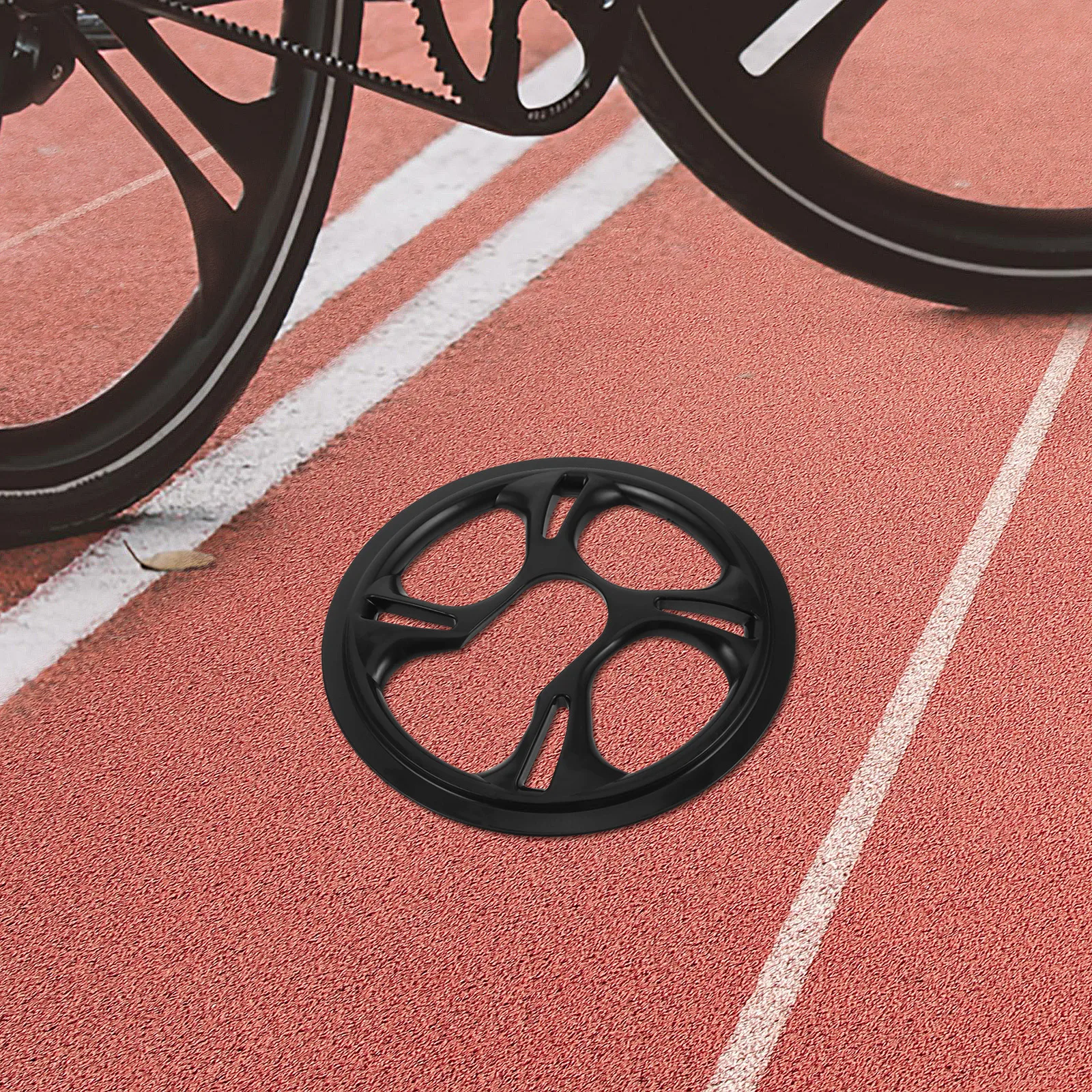 

2Pcs Wheel Crankset Cover Universal 42 Teeth Chainring Guard Durable Easy Install for Fixed Gear and