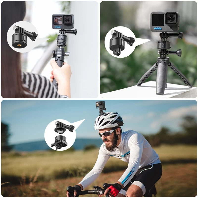 Ulanzi Go Quick II Release System for GoPro Hero 13 12 11 10 9 8 7 6 Insta360 DJI Osmo Action Mount Base Tripod Gopro Accessory