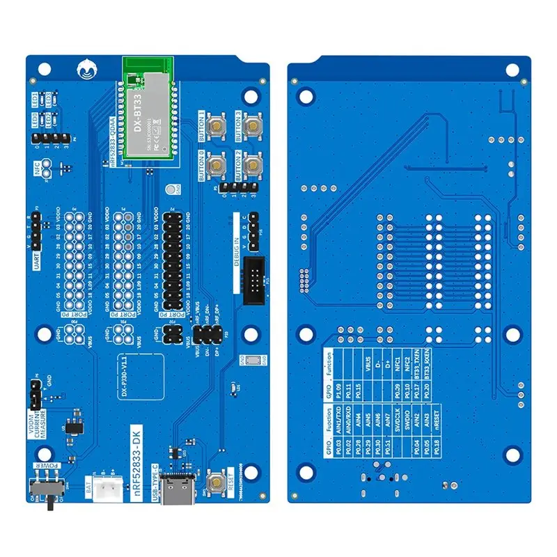 

Модуль разработки ABJF NRF52833-DK + PA Модуль отладки программирования Bluetooth USB малой мощности малой мощности