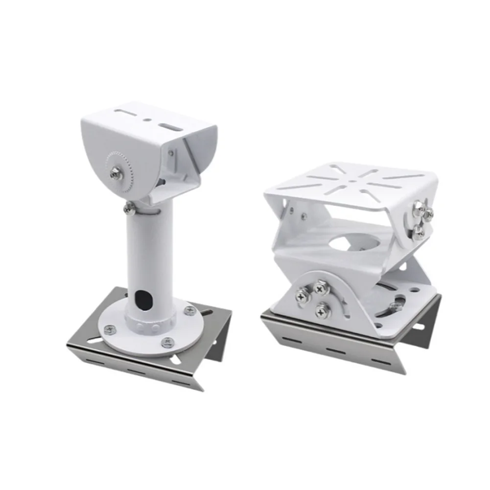 Stainless Steel Outdoor Camera Mount Bracket with Adjustable for Ring Clamps for 100mm 200mm Poles Security Solar Lighting Setup
