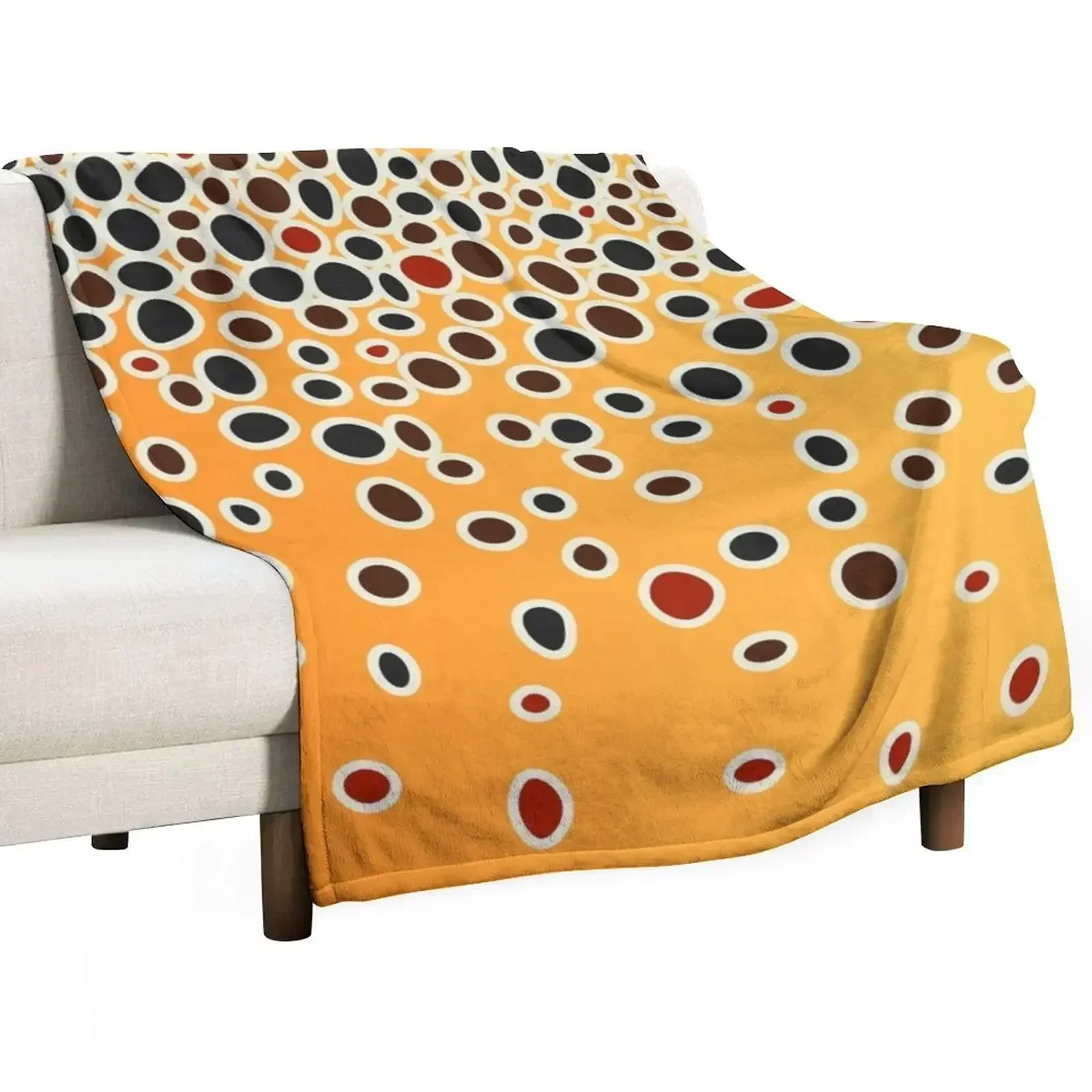 

Brown Trout Skin Throw Blanket Thermal Kid'S Flannel Fabric Shaggy Blankets