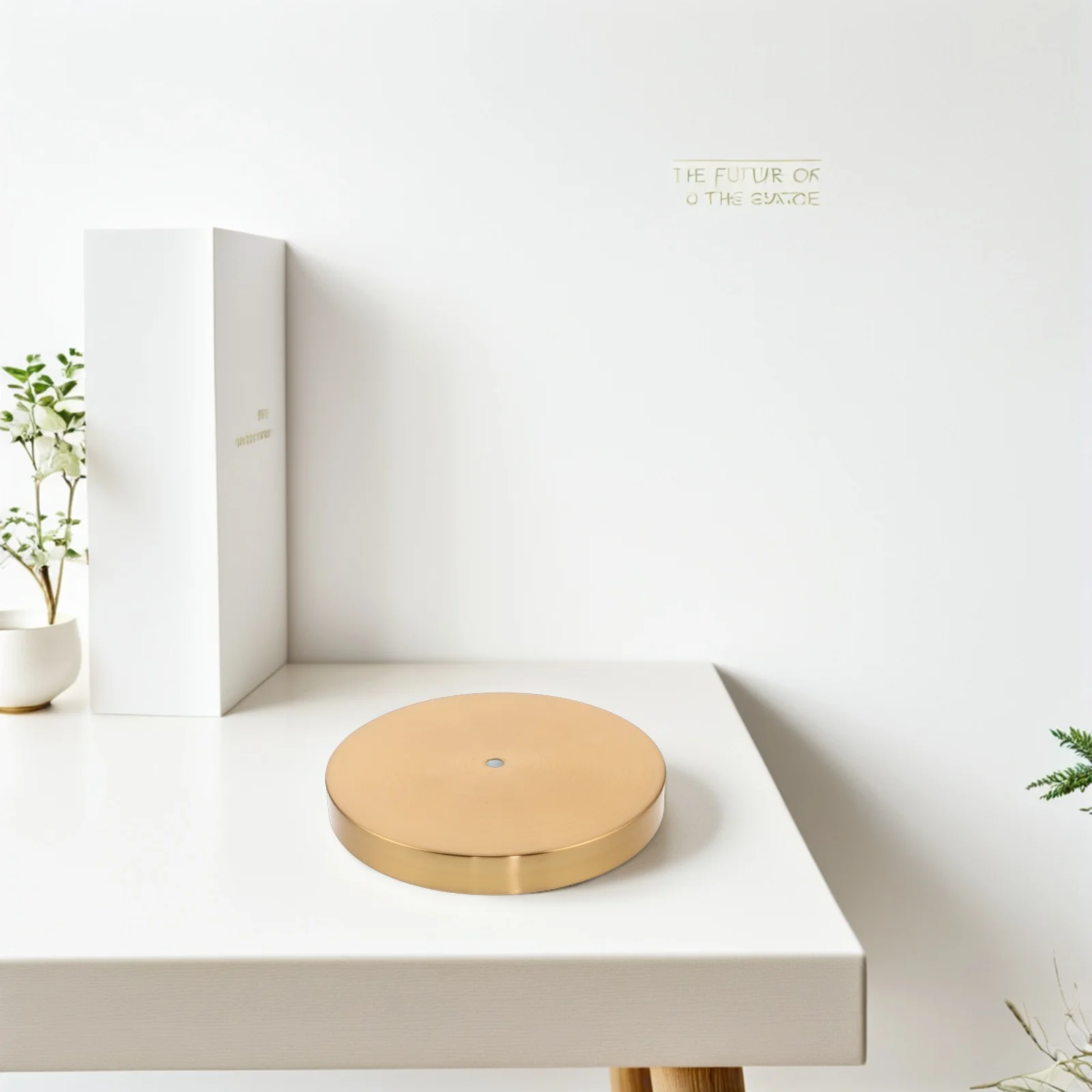 

Round Lamp Base Iron Pedestal Stand for Table Light Fixture Decorative Display Tray 10Mm Hole Diameter Golden Craft Support