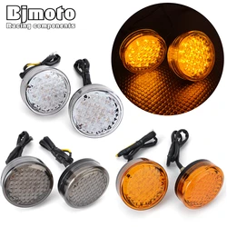 10mm Pair Motorcycle LED Turn Signals Light Blinker Lamp For Yamaha Kawasaki Honda Suzuki clignotants moto led 12V