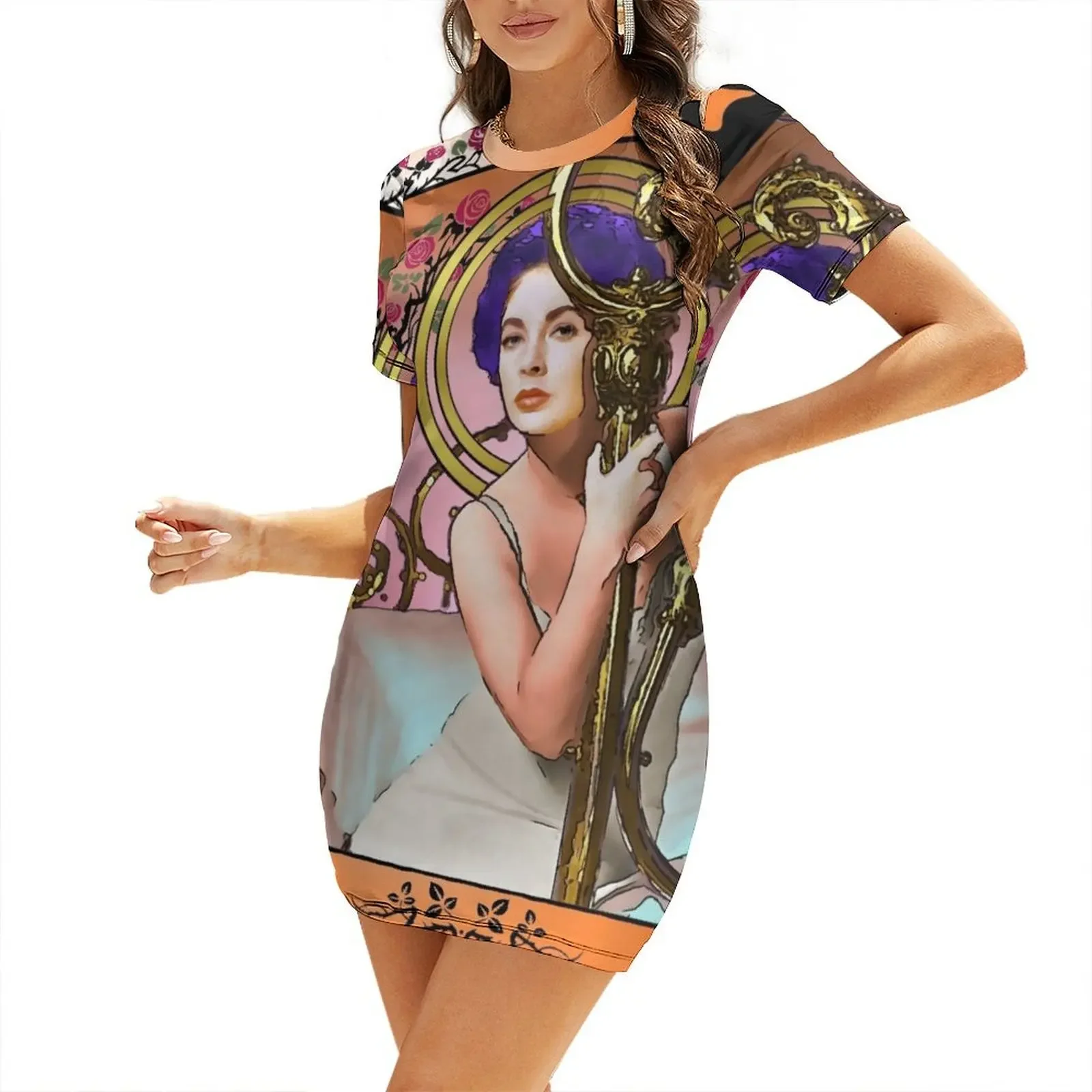 

Cat on a Hot Tin Roof Short-Sleeved Dress clothes for women clothes for woman women party dresses Woman's evening dress Dress
