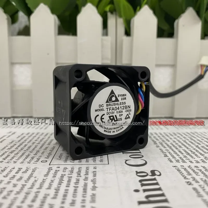 for Delta TFA0412BN 4cm 12V 0.60A 4028 4-wire PWM Cooling Fan Large Air Volume