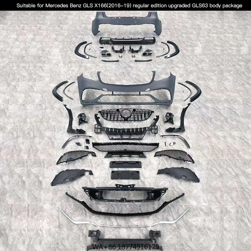 

For GLS X166(Model 2016-19)P Regular Edition Upgraded GLS63 Body Kit Front and Rear Bumpers