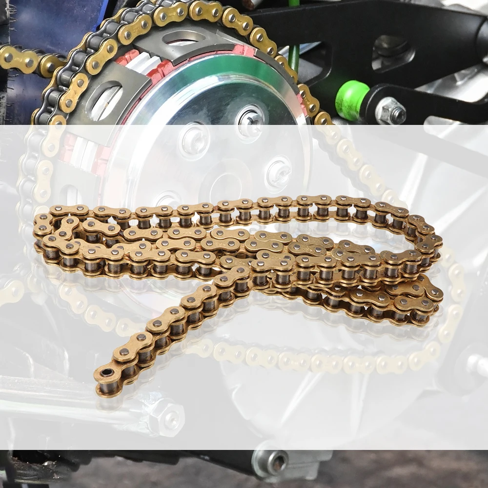 O-ring oil seal chain gold oil seal chain thickened suitable for 420  chain 102-section link off-road motorcycle chain