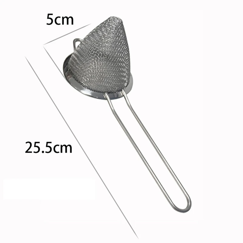 Fine Mesh Cocktail Strainer Deep Bottom Double Layer Strainer Triangular Cone Strainer Strainer Powder Sieve Colander