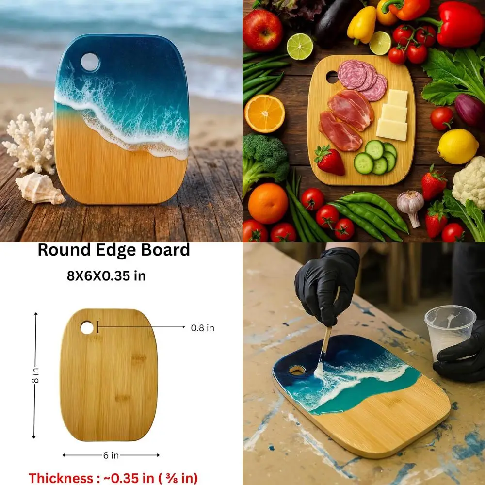 

24-Pack Mini Bamboo Charcuterie Boards - 8x6 Round Edge Platters for Engraving, Art, Decor, and Gifts
