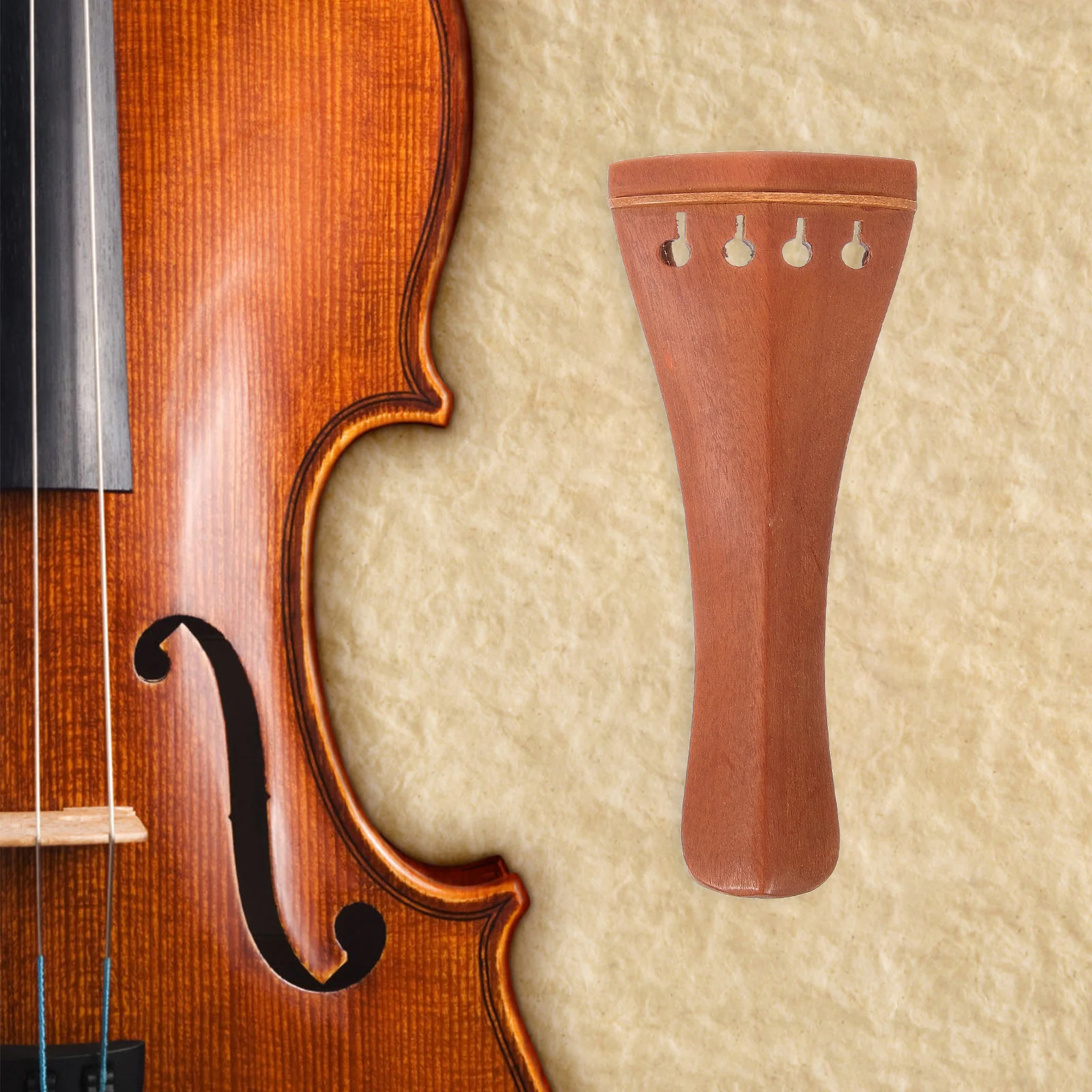 

Wooden Violin Tailpiece Replacement 4/4 String Part Durable Lightweight Hard String Adjuster Enhance Tone Volume Accessories For
