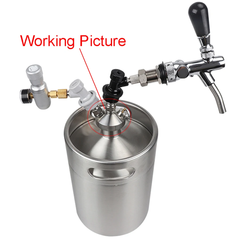Dispensador Portátil de Cerveja com Torneira de Aço Inoxidável para Growler de Cerveja Artesanal, Mangueira para Cerveja Artesanal e Mini Bar de Bebidas em Casa
