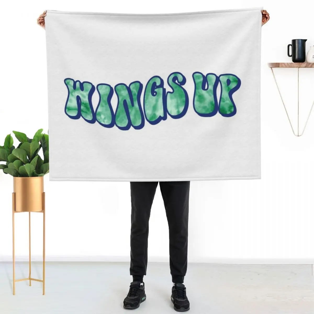 fgcu wings up Throw Blanket For Decorative Sofa Single Retros Beach Heavy halloween Blankets