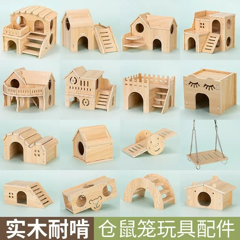 Harmless Hamster Villa Cage Accessories Dwarf Hamsters House Stable Pet Toy Chinchilla Gerbils Hamster Hideout Hut for Home