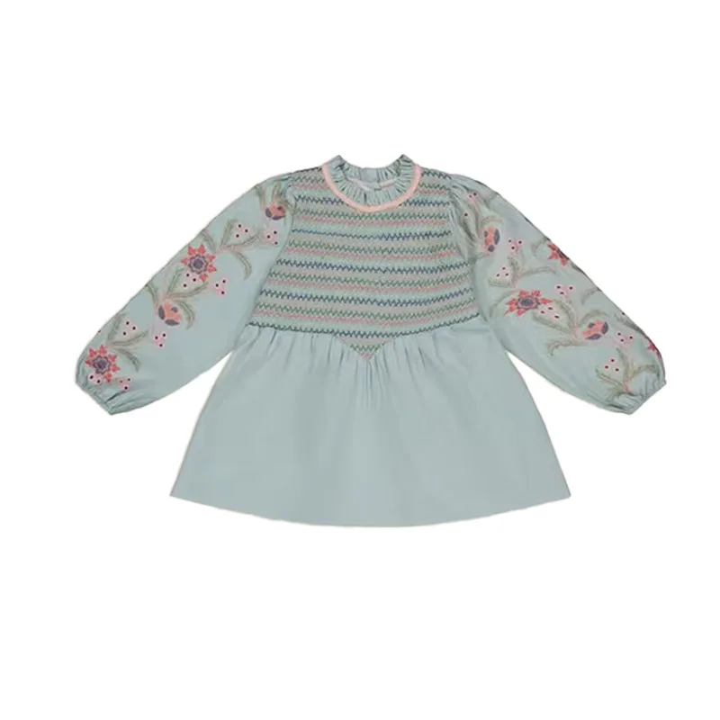 فستان مخملي عتيق للفتيات لعام 2025، فستان الأميرة المطرز #5