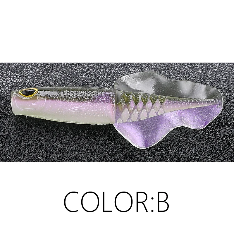 Señuelo de pesca Supercontinent Vigor Perch Shad Soft Swimbait, ojos 3D, 76mm/50mm, señuelo de pesca de lubina de plástico