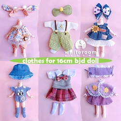 16CM Doll Clothes for 1/8 BJD Doll 25 Stylish Dress Skirt Outfit Fashion Dress Up for Girl DIY Toy Accessories Gift