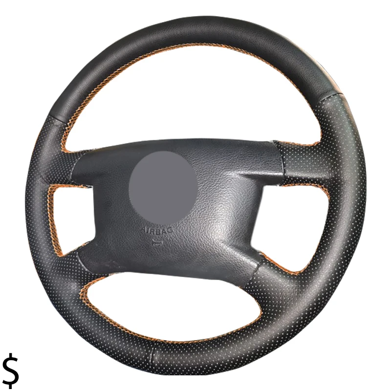 

Customized Artificial Leather Car Steering Wheel Cover For Volkswagen VW Caddy 2003-2006 Caravelle 2003-2009 Transporter T5 2006