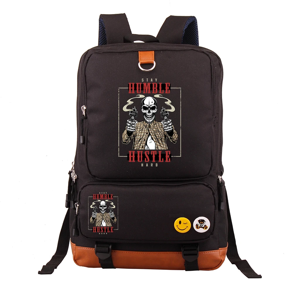 

Men's Large Capacity Laptop Backpack Casual Business Travel Skull Head Design Computer Bag for Middle School Books