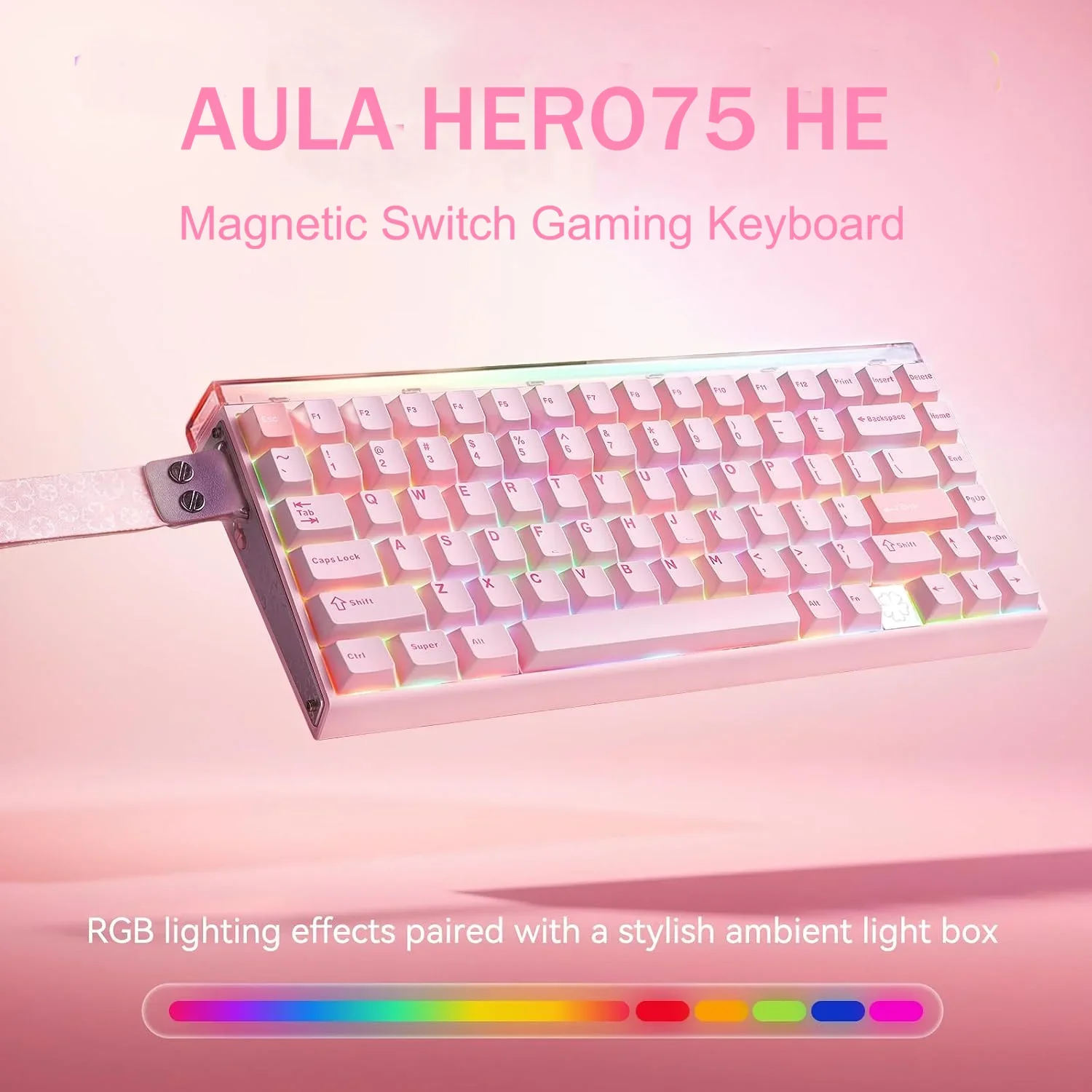 AULA HERO75 HE Magnetic Switch Keyboard 75% Aluminum Custom Tri-Mode Wireless Gaming Keyboard RGB Hall Effect 8KHz for PC FPS