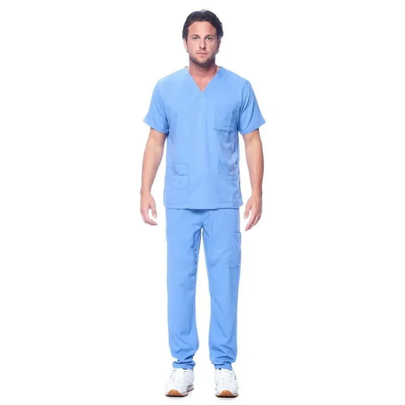 

VNeck Medical Scrubs Set for Doctor Nurse QuickDry Lightweight Healthcare Uniform with Double Pockets Breathable Clinic Workwear