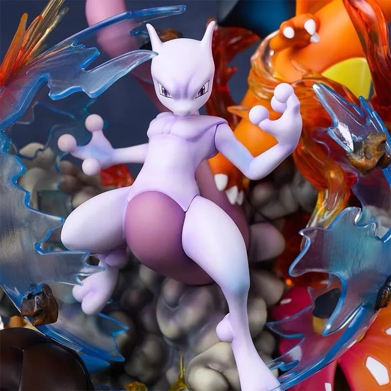 Figurka akcji Pokemon Mewtwo Strikes Back, 40 cm, duża ręka, model z PVC, ozdoba na biurko, dekoracja, prezent świąteczny, zabawki dla dzieci.