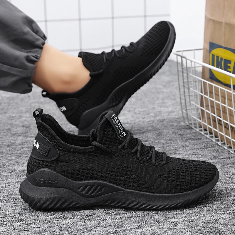 Fashion Men Sneakers Mesh Casual Shoes Lace-up Mens Tennis Shoes Lightweight Vulcanize Shoes Walking Sneakers Zapatillas Hombre