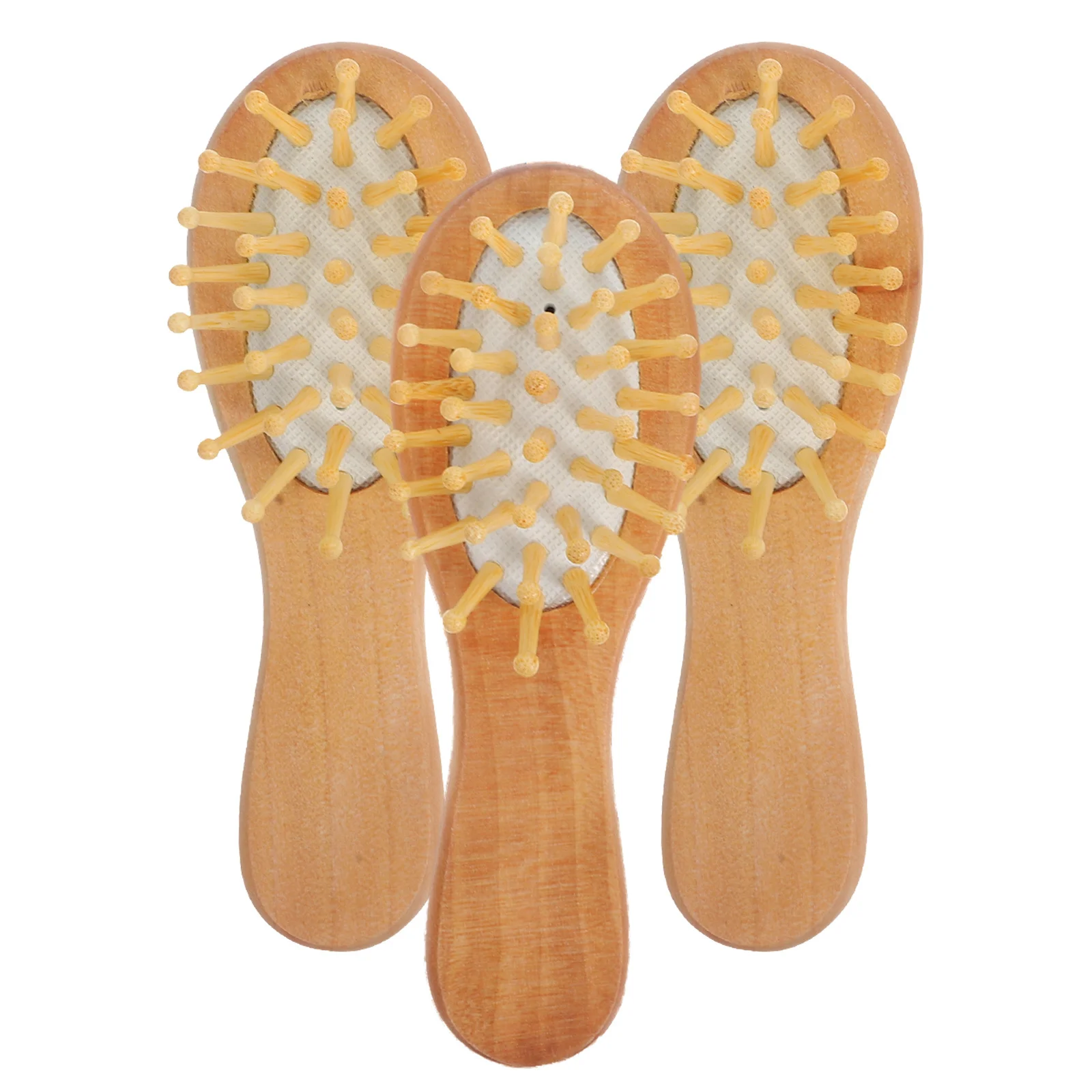 

3pcs Mini Airbag Hairbrush Wooden Comb Set Portable Massage Comb For Women Cushion Massager Relieves Stress Multipurpose