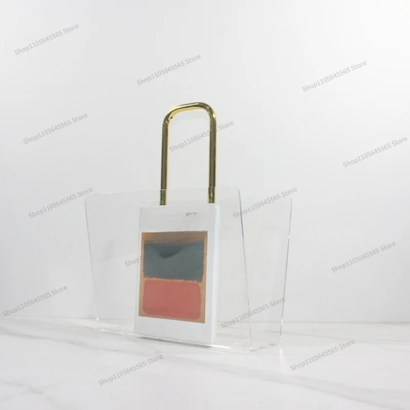 For Modern Storage Rack, Office Study, Hand-held Acrylic Book and Newspaper Shelf