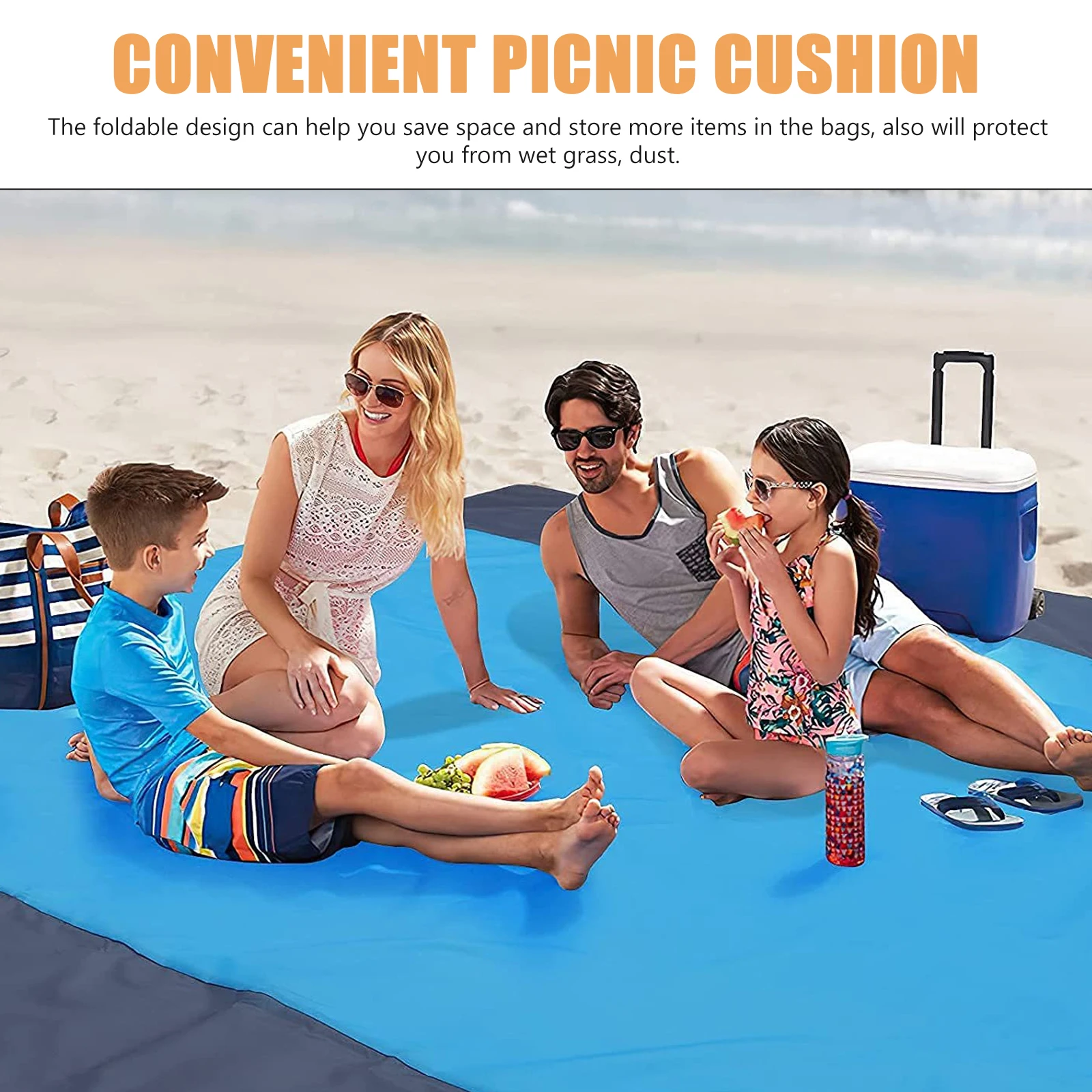 

Waterproof Beach Mat Dirt-resistant Picnic Blanket Portable Outdoor Large Polyester Cloth Pad Water-resistant