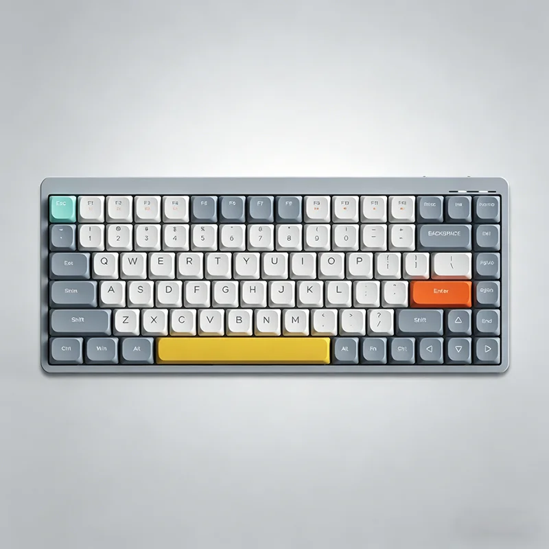 YK75 84Key Low-Profile Red Switch Keyboard Tri-Mode Bluetooth/2.4G/Wired PBT Keycaps