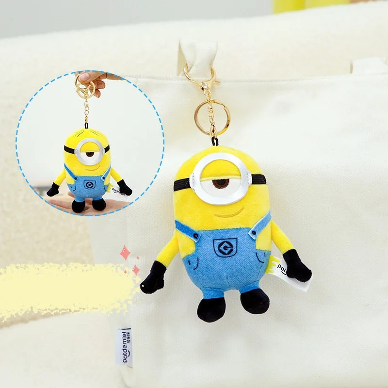 Cartoon Anime Minions Plüschpuppen Stofftiere Taschenanhänger Plüsch-Schlüsselanhänger Weihnachts-Geburtstags-Abschlussgeschenke für Kinder – Detail 1