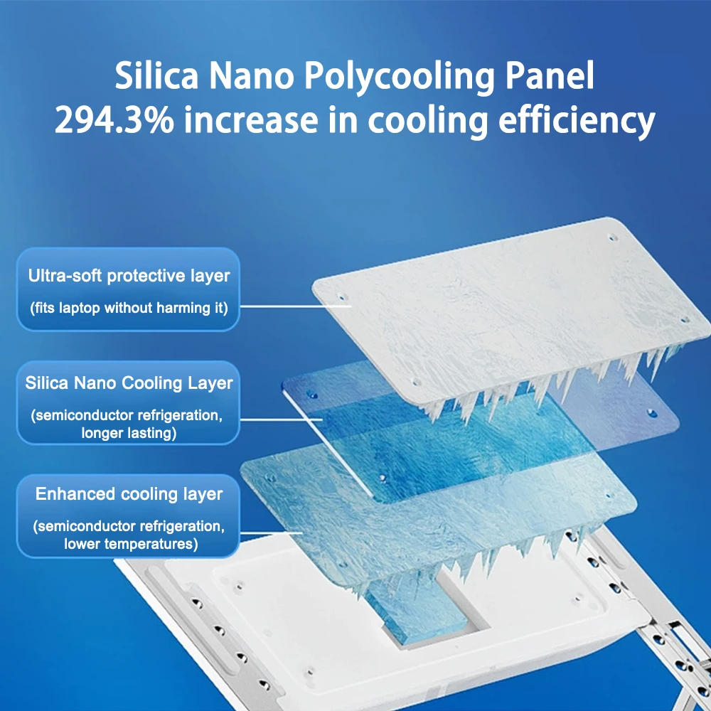 Laptop cooler semiconductor cooling cooling God new silent cooling water-cooled pumping type 5-speed height 12 inches -18 image 4