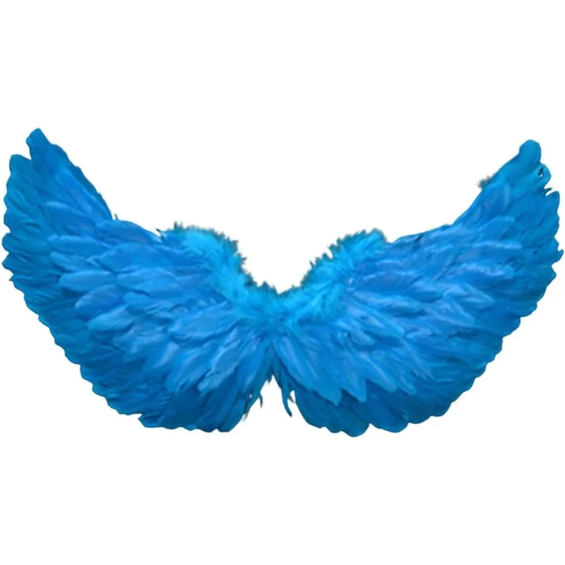 Creative Angel Feather Wings with Elastic Straps Bright Color Lightweight Wings Cosplay Costume Props Halloween Supplies