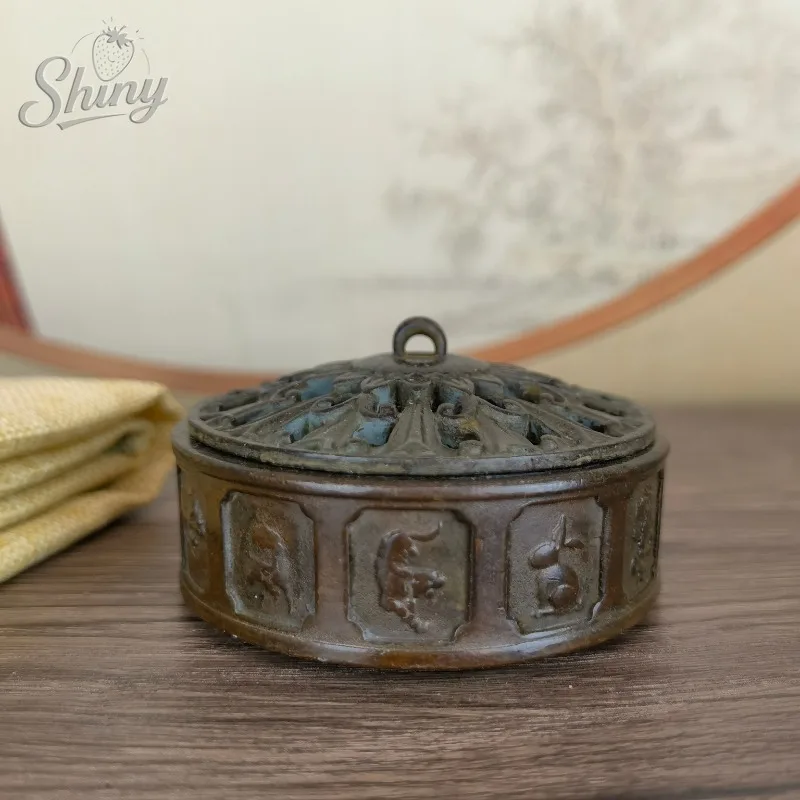 

Antique Bronze Zodiac Sign Incense Burner and Incense Burner Ornament