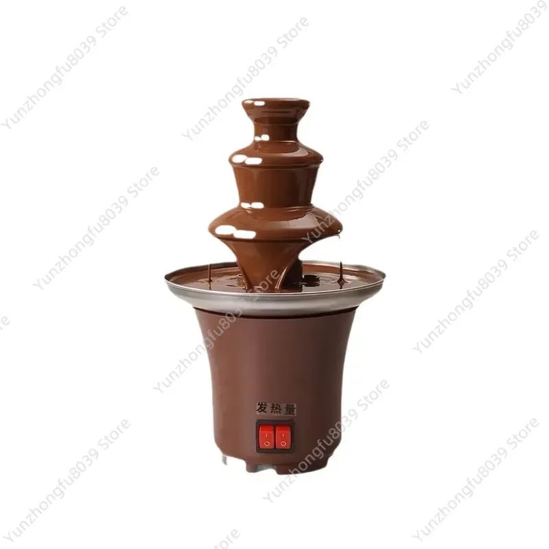 3-Tier Chocolate Fountain Machine Automatic Chocolate Melting Tower Waterfall Hot Pot Chocolate Molten Machine For Home Party