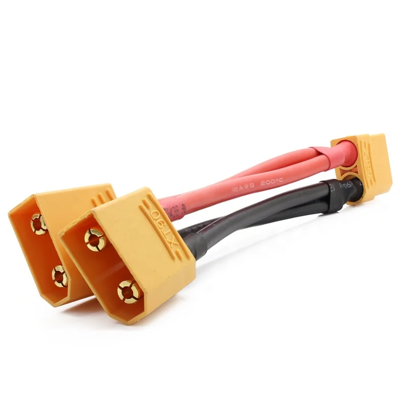 10PCS Amass XT90 12AWG 100mm Silicone Wire Adapter Cable Extension RC Lipo Battery Parallel Connectors Connectors Adaptor Batter