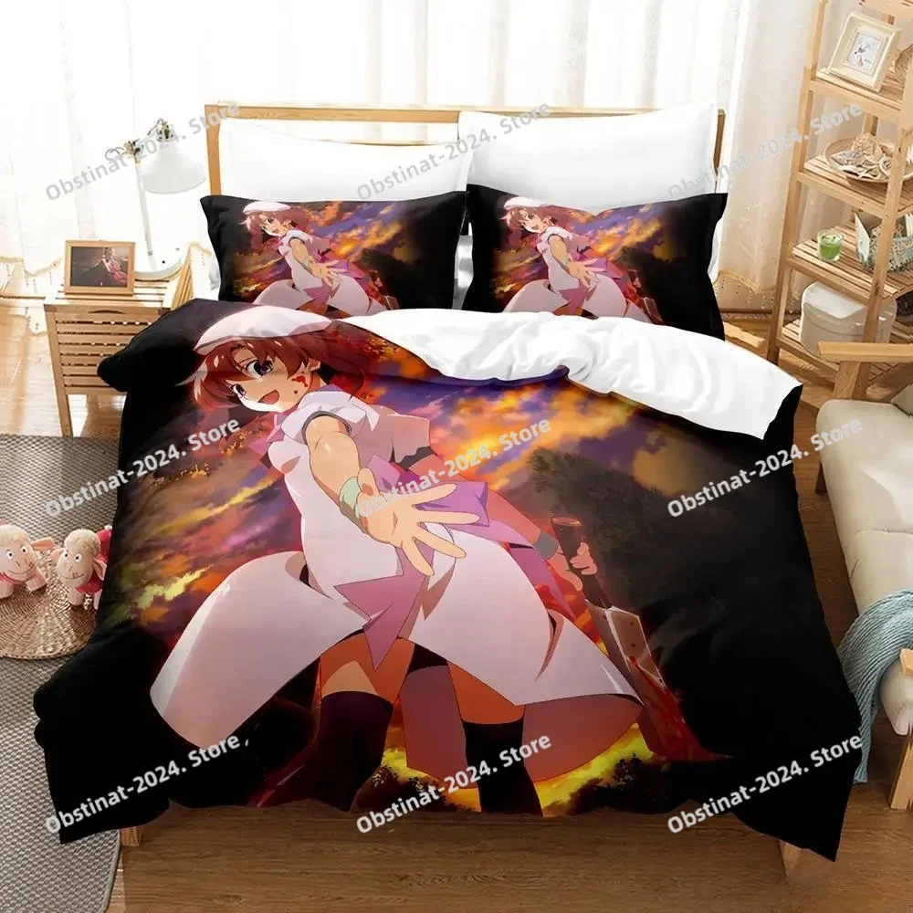 3D Print Anime Higurashi When They Cry Bedding Set Bed Set Duvet Cover Sheet Pillowcase Soft Quilt Cover Full Queen King Size