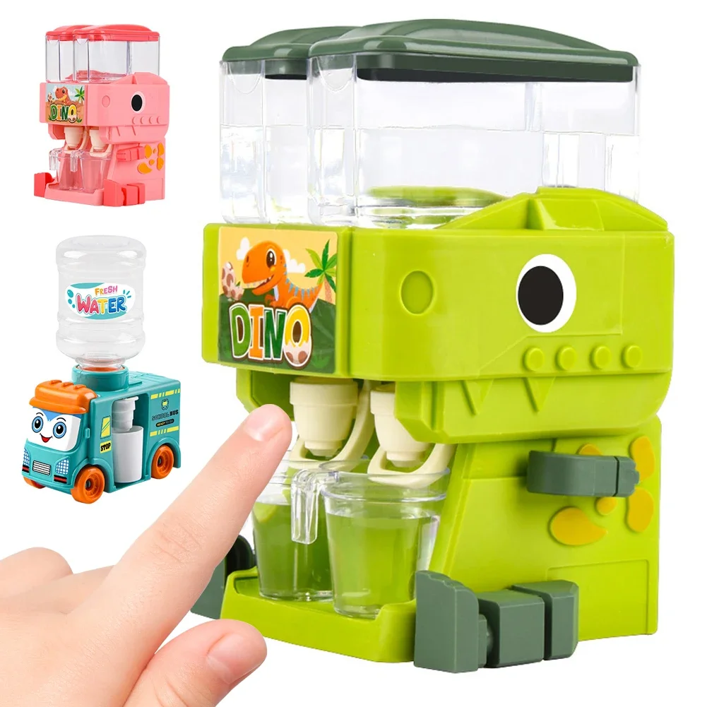 

Mini Children Simulation Pretend Play Miniature Kitchen Home Appliance Kids Play Toys Dinosaur Dual Water Juice Dispenser Toy