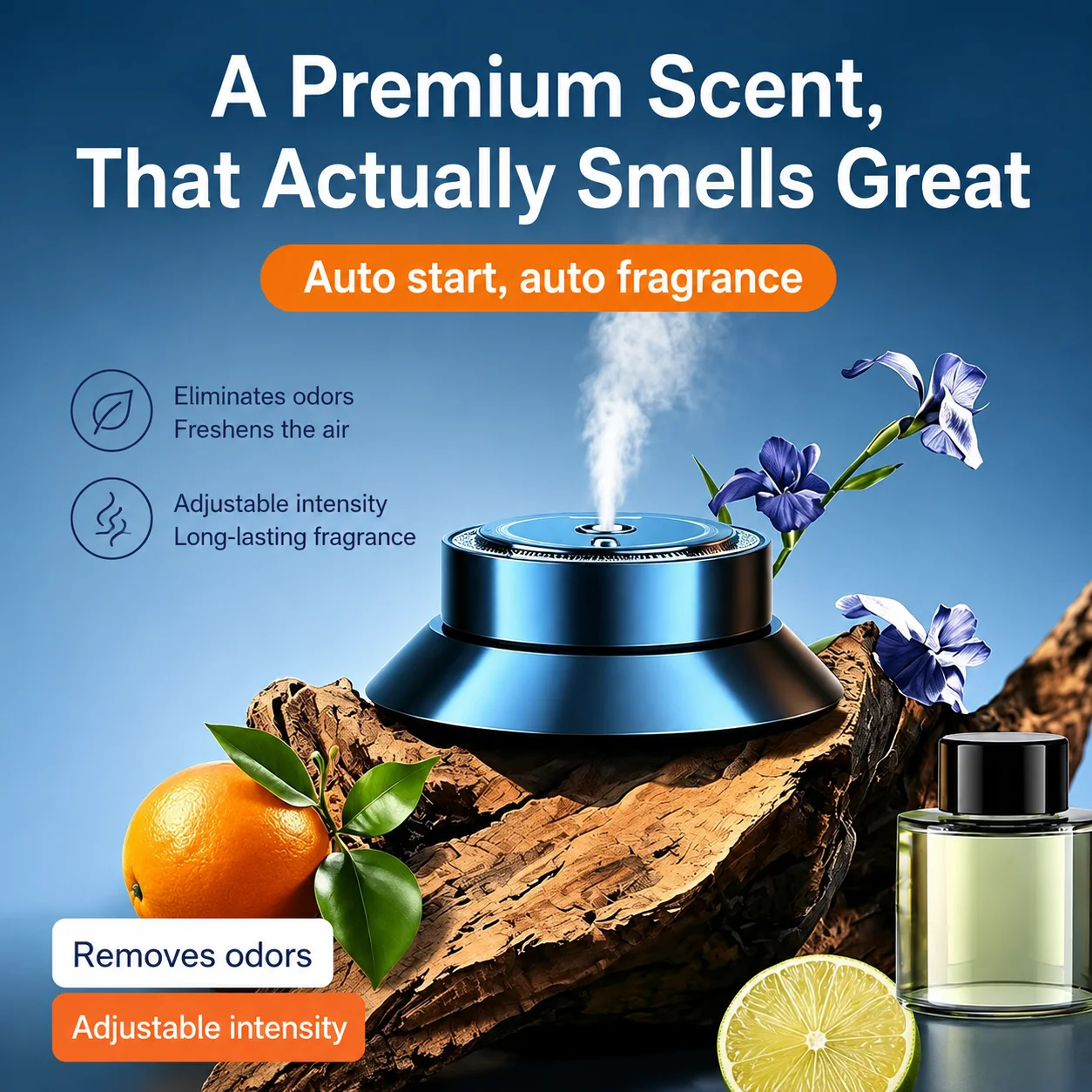 New Smart Alloy Car Aromatherapy Automatic Spray Long-lasting Perfume High-end Car Odor Removal Purification Fragrance Machine