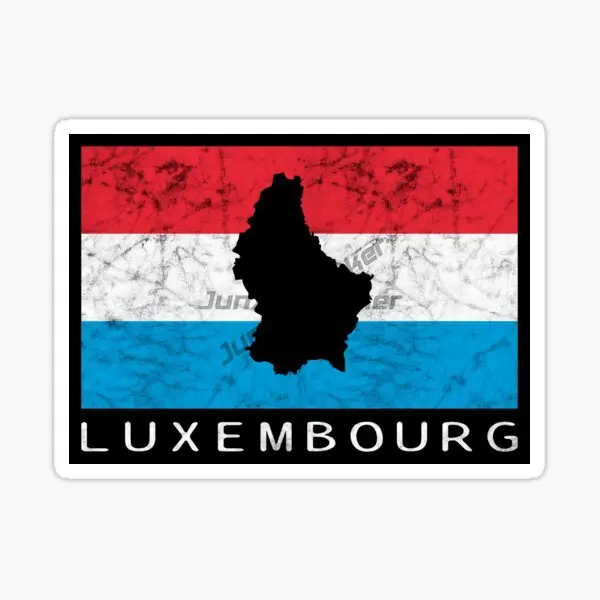 L Luxembourg Flag Map Emblem Creative PVC Car Sticker for Decorate Motorcycle Decal Accessories