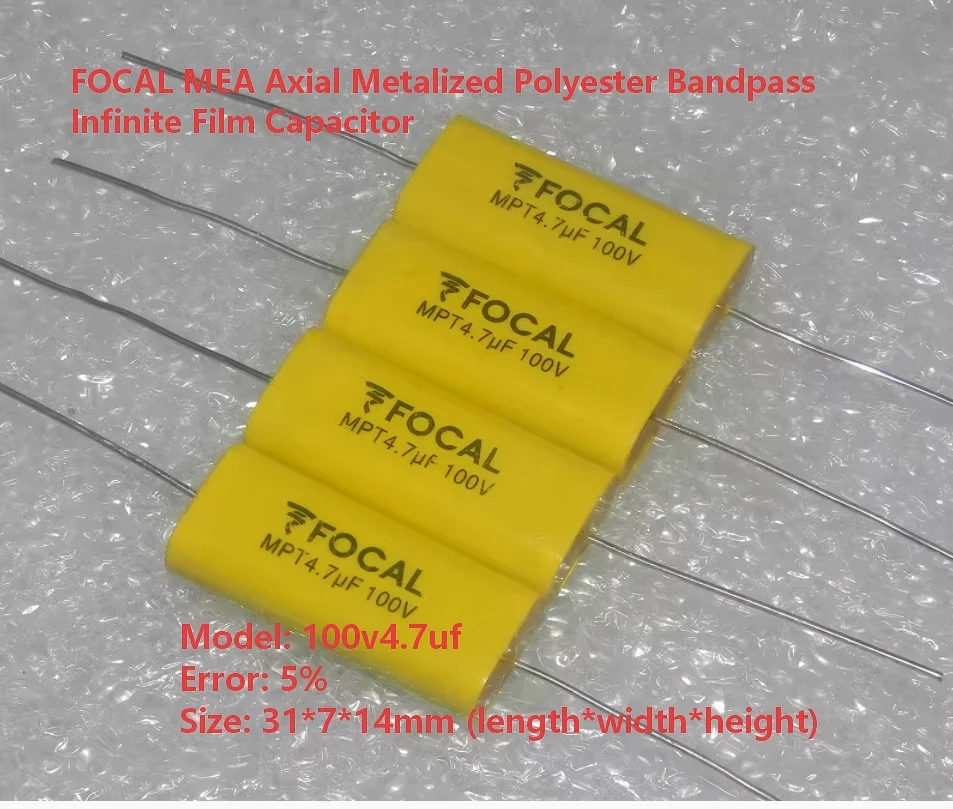 

4 шт./лот медный французский FOCAL Wave Force 100 В 4,7 мкФ 475j 4,7j MPT горизонтальный бесконечный пленочный конденсатор