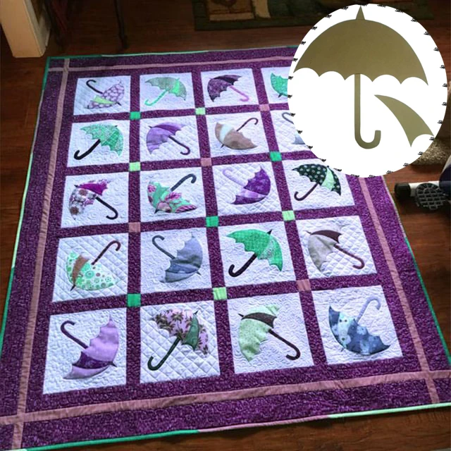 

Шаблон для квилтинга с узором зонтика, рисунок зонтика для шитья одеял, прозрачный шаблон акриловой линейки, режущая линейка для шитья одеял