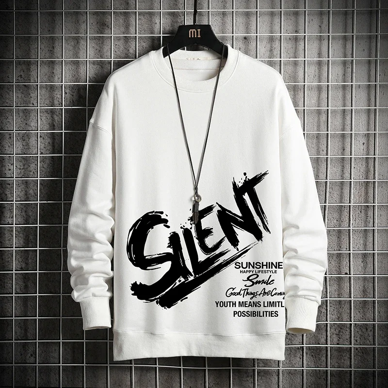 

6 Styles!2023 Autumn Round Neck Sweater Men's Large Korean Loose Long Sleeve Coat Sweatshirt