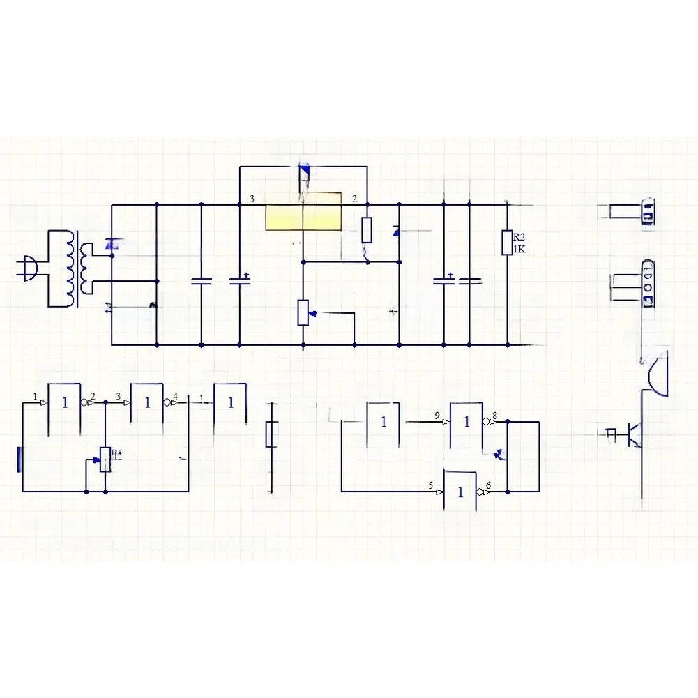 LM317 Adjustable Voltage Regulator Power Supply Kit DIY Electronic Project Signal Generator Function Logic Probe Feature