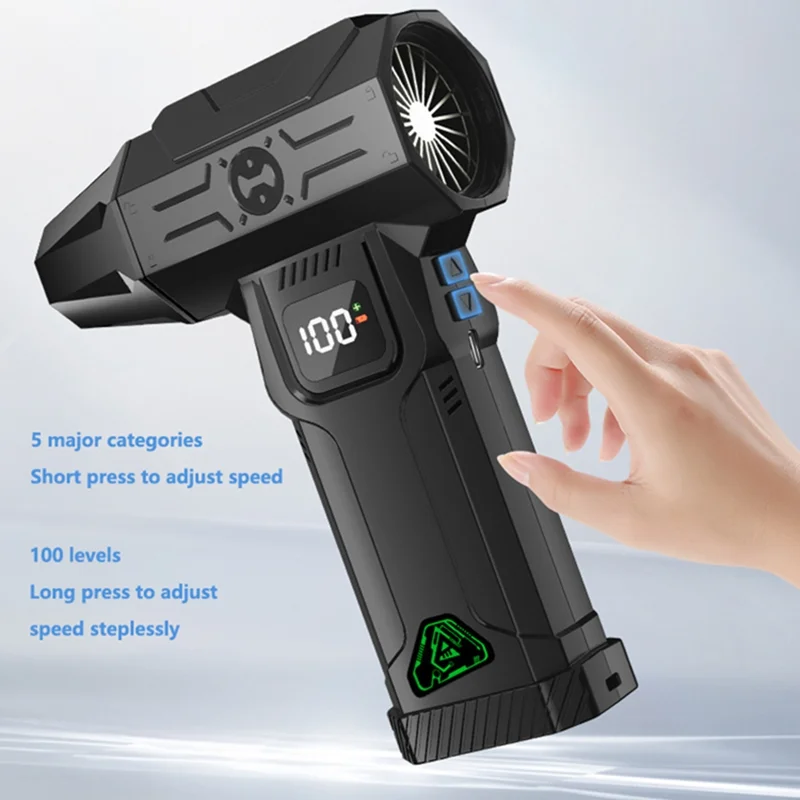 Xiaomi 1000000RPM مروحة عنيفة 10000mAh منفاخ هواء كهربائي قوي منظف الغبار المحمول عالي الطاقة بدون فرش توربو منفاخ نفاث