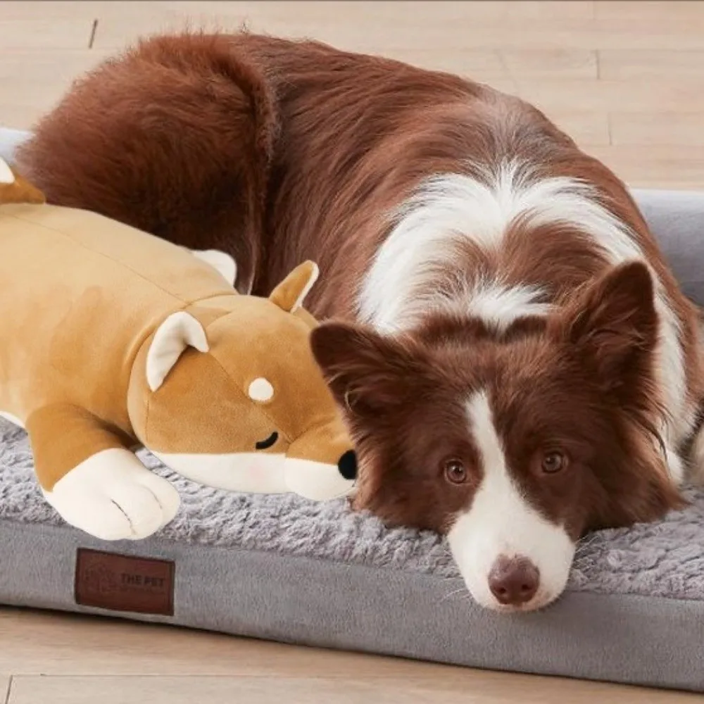 Simulation Heartbeat Pet Heartbeat Plush Doll Soft Interactive Dog Anxiety Toy Comfortable Dong Shape Pet Sleep Aid Toy