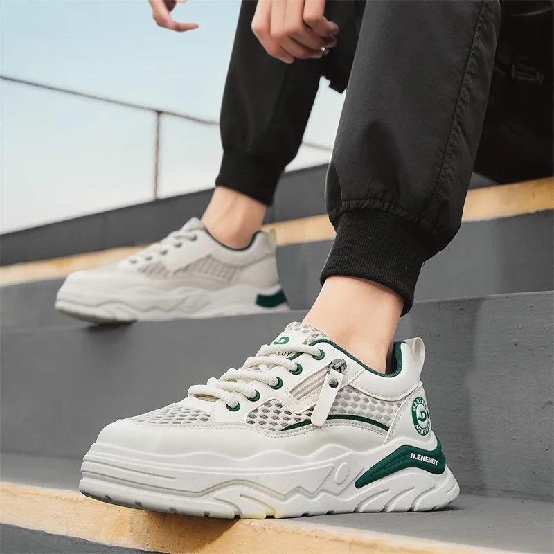 

Men's breathable mesh casual sports shoes summer new walking shoes fashion trendy shoes soft-sole student sneakers running shoes