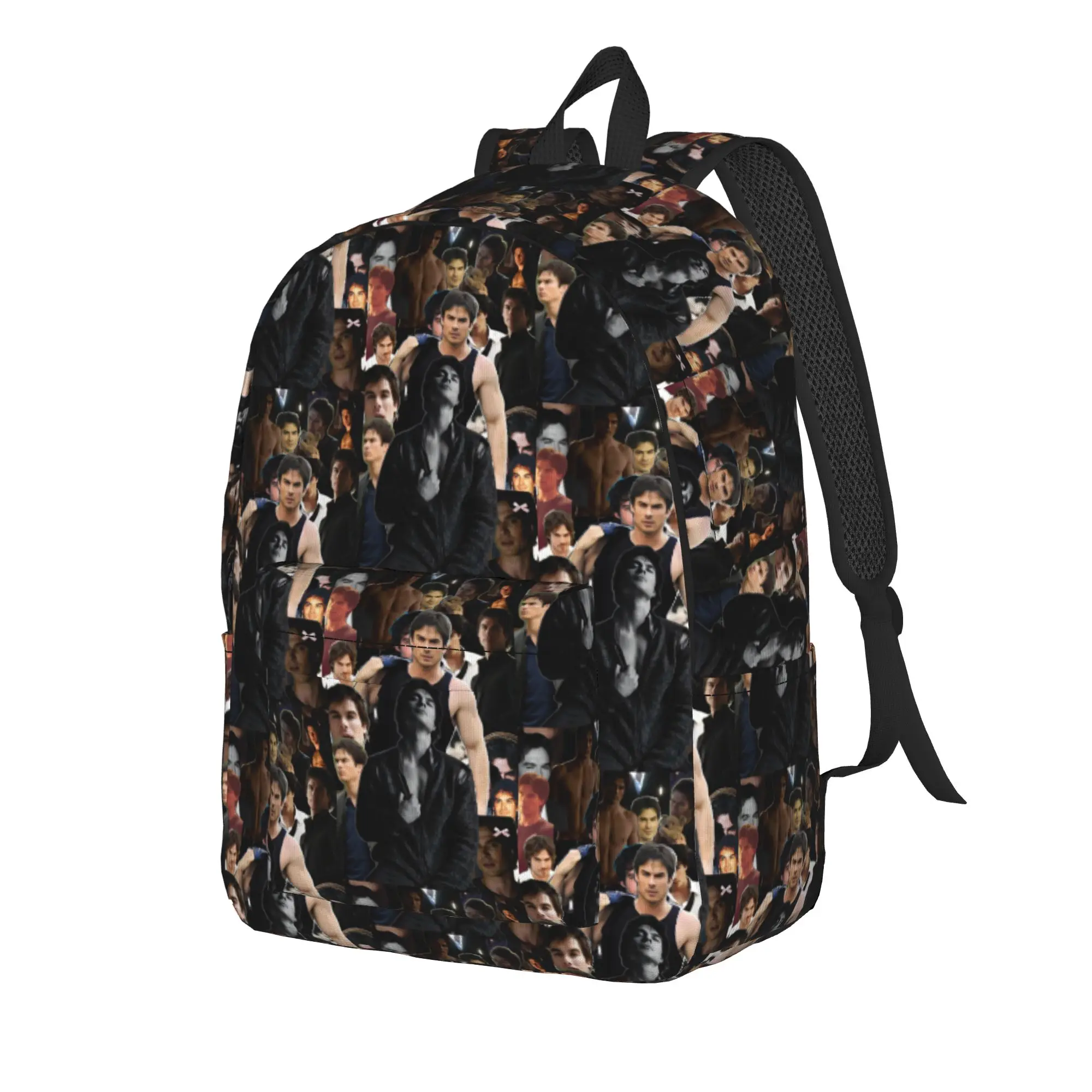 The Vampire Diaries Resuable Movie Backpack Damon Salvatore Travel Backpacks Boy Custom Print School Bags Fashion Rucksack