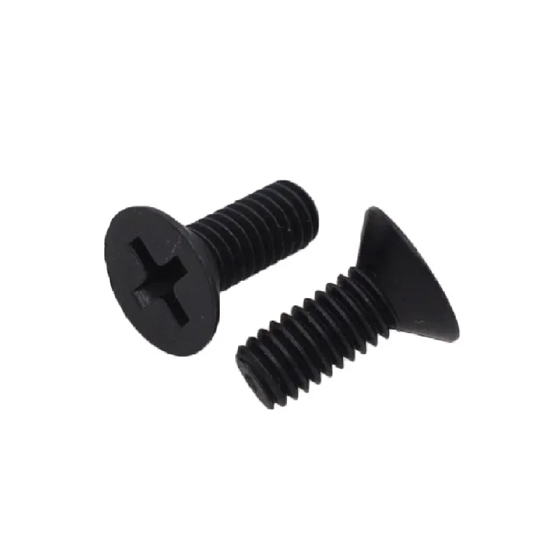 1000pcs/lot BLACK Nylon Recessed Cross Head Screw M5x8mm to 25mm Cross Bolt Countersunk flat Head Screw